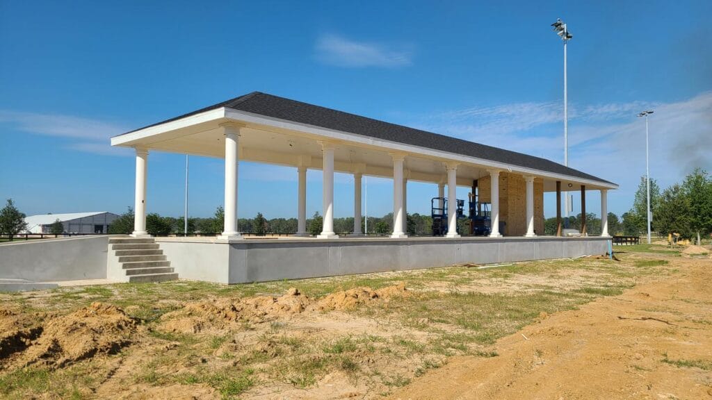 Custom built pavilion at World Equestrian Center in Ocala, FL