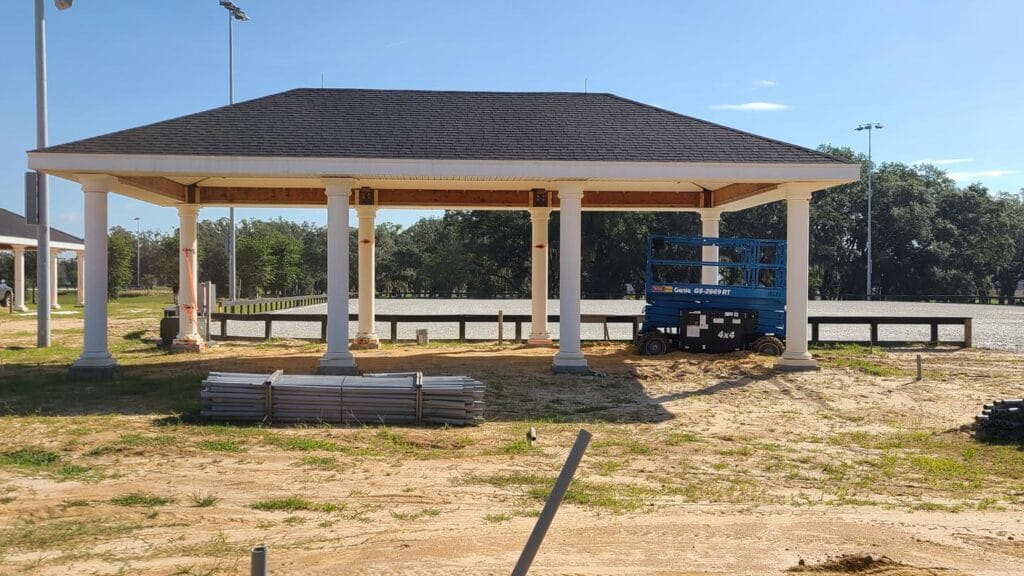Custom built pavilion at World Equestrian Center in Ocala, FL