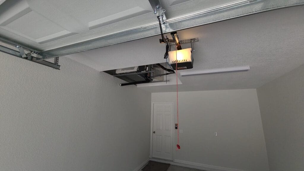 garage view of a custom built spec house in Silver Springs Shores, FL