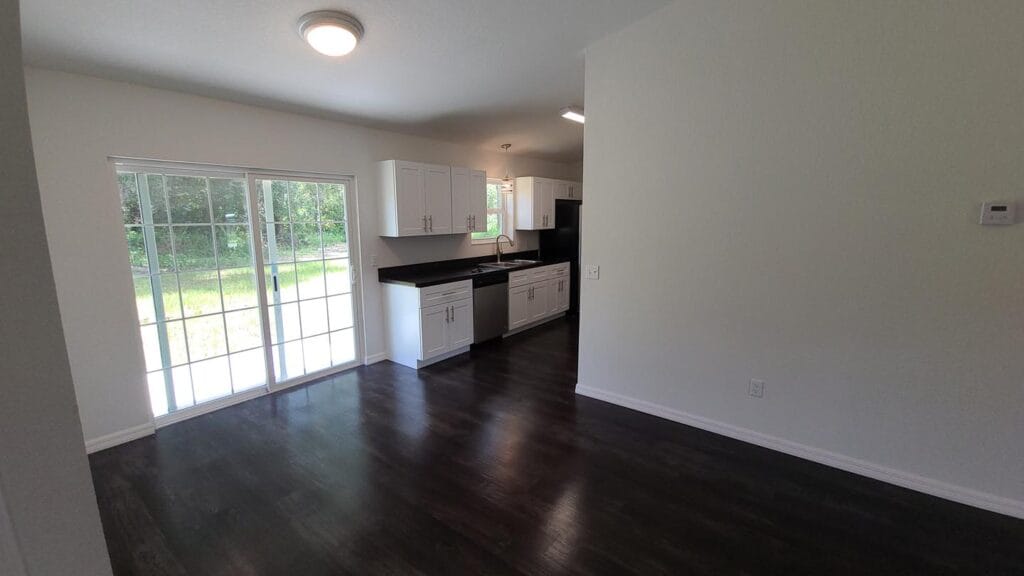 Dining room view of a custom built spec house in Silver Springs Shores, FL