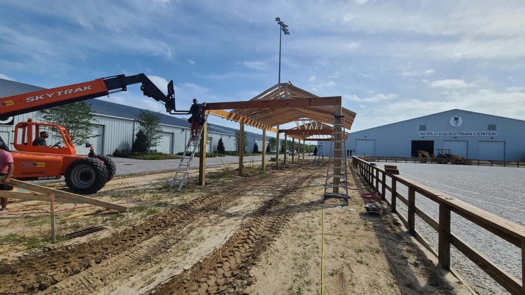 Custom built pavilion at World Equestrian Center in Ocala, FL
