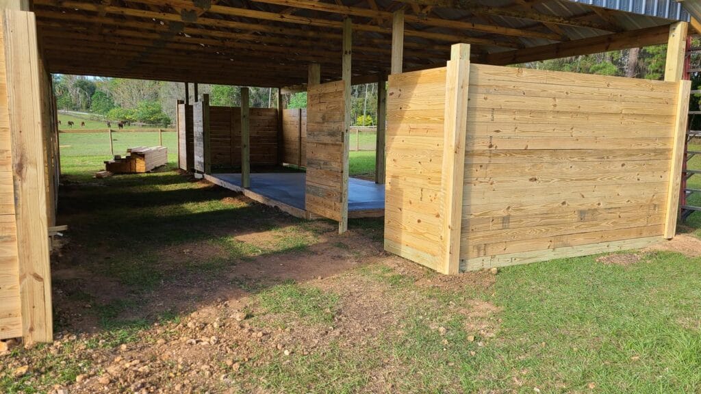 custom built horse barn in Reddick, FL