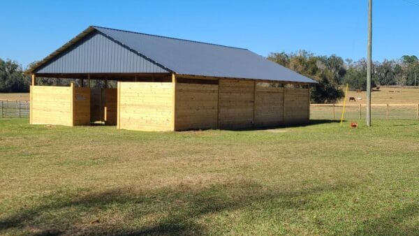 custom built horse barn in Reddick, FL