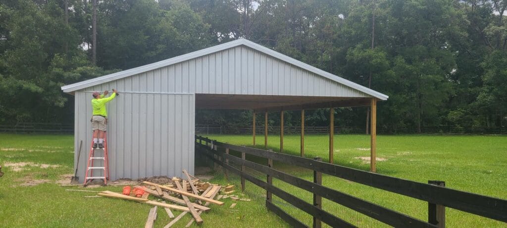 Custom built barn with storage in Gainesville, FL