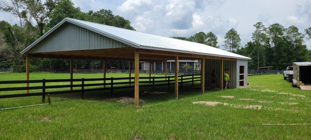 Custom built barn with storage in Gainesville, FL