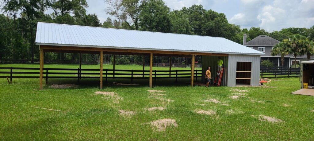 Custom built barn with storage in Gainesville, FL