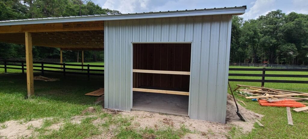 Custom built barn with storage in Gainesville, FL