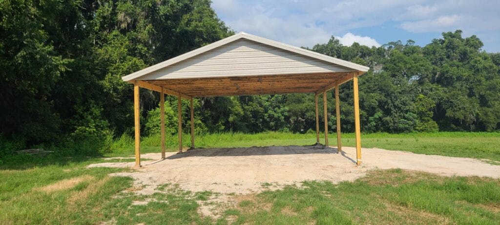 Custom built open barn in Citra, FL