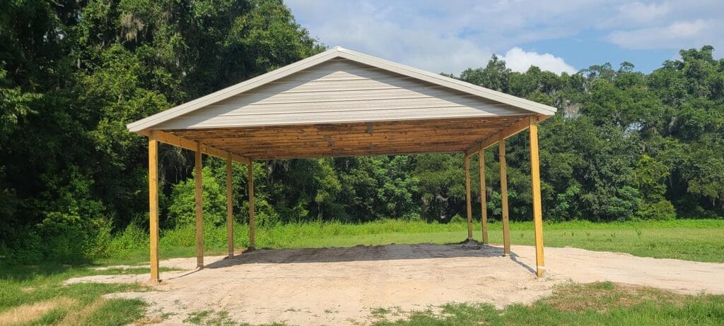 Custom built open barn in Citra, FL