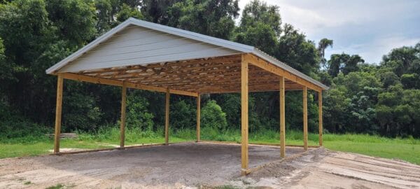 Custom built open barn in Citra, FL