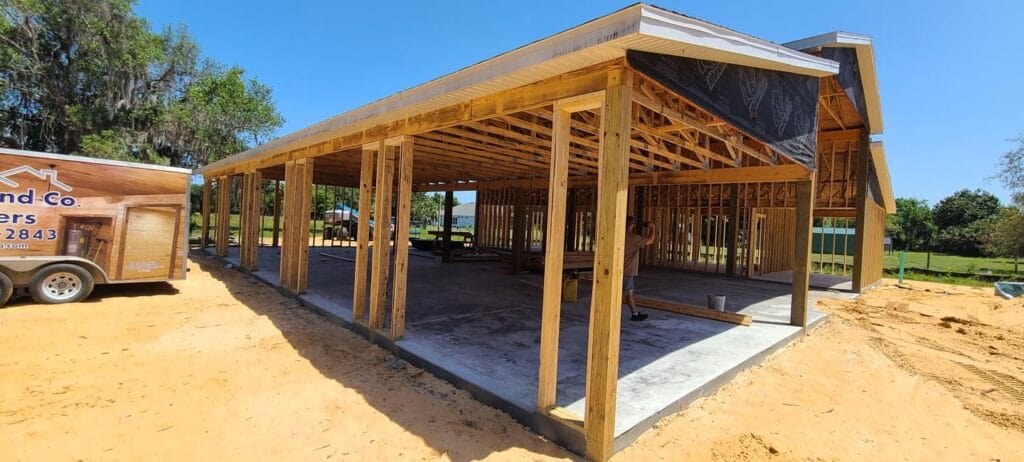 custom built modern barndominium in Daytona, FL