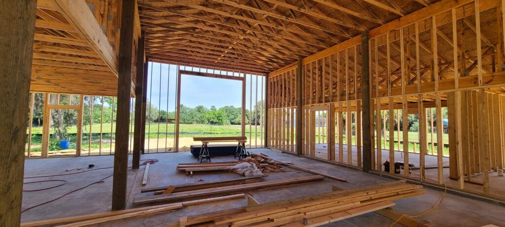 custom built modern barndominium in Daytona, FL