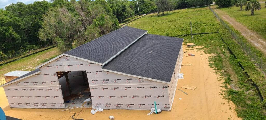 custom built modern barndominium in Daytona, FL