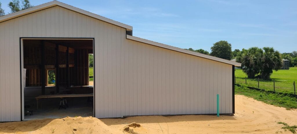 custom built modern barndominium in Daytona, FL