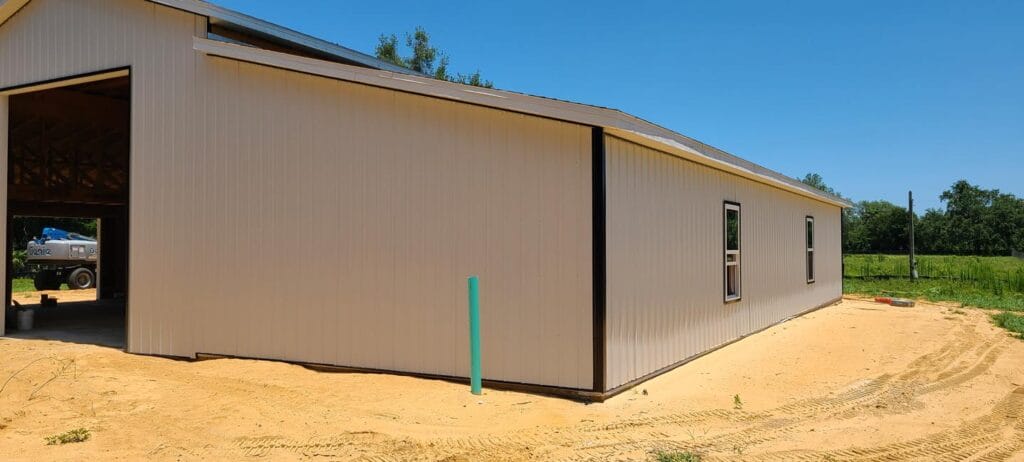 custom built modern barndominium in Daytona, FL