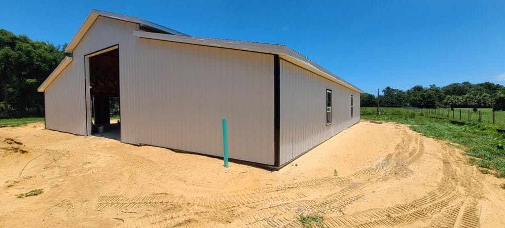 custom built modern barndominium in Daytona, FL