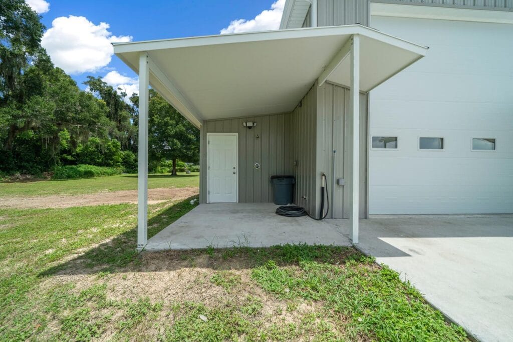 outside view of a custom RV barndominium in Citra, FL