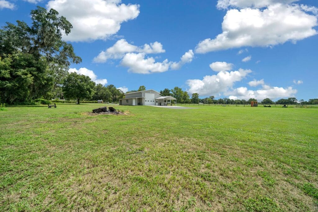 outside view of a custom RV barndominium in Citra, FL