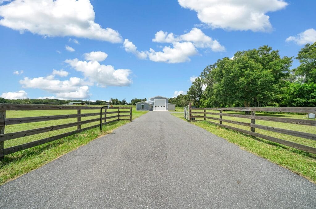 outside view of a custom RV barndominium in Citra, FL