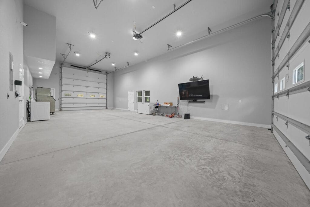 garage view of a custom RV barndominium in Citra, FL