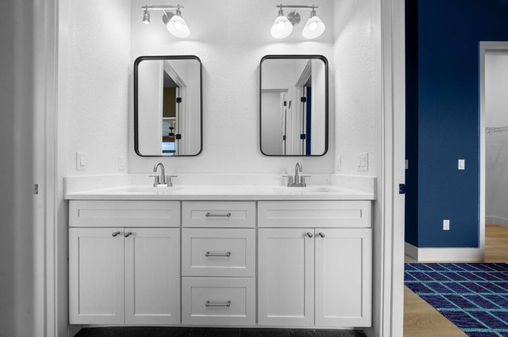 bathroom view of a custom built barndominium in Citra, FL