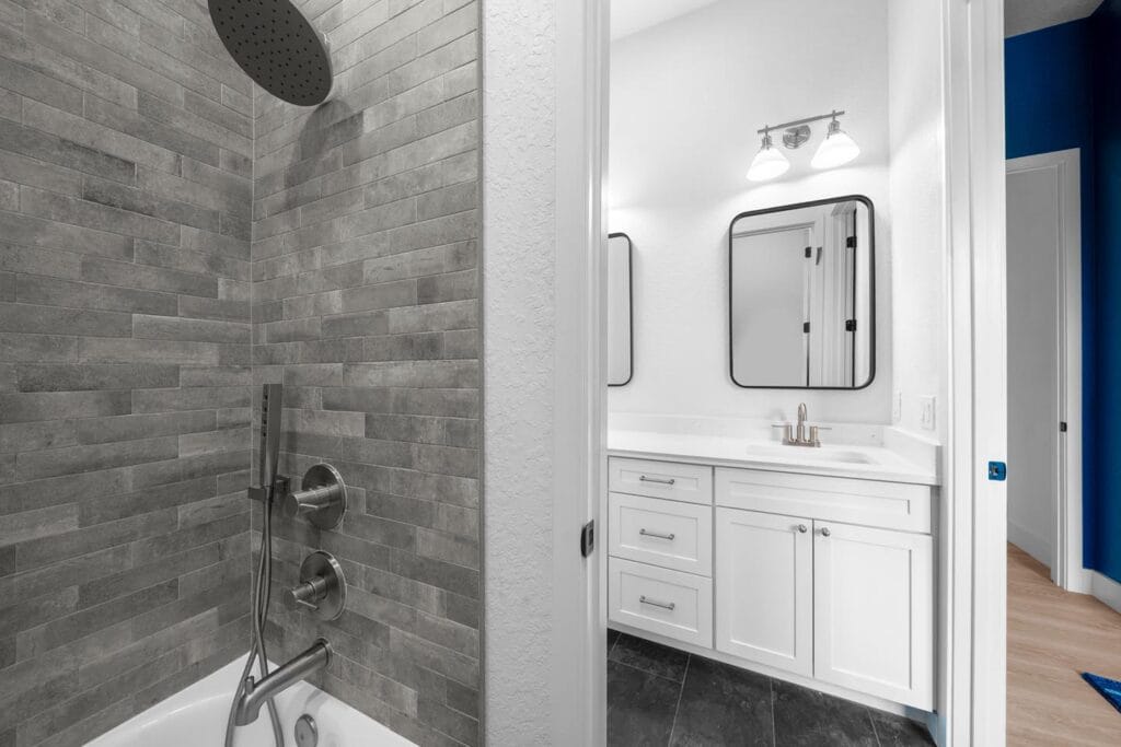 bathroom view of a custom built barndominium in Citra, FL