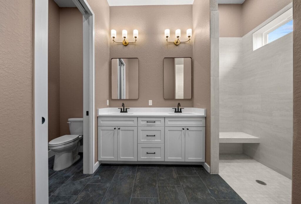 bathroom view of a custom built barndominium in Citra, FL