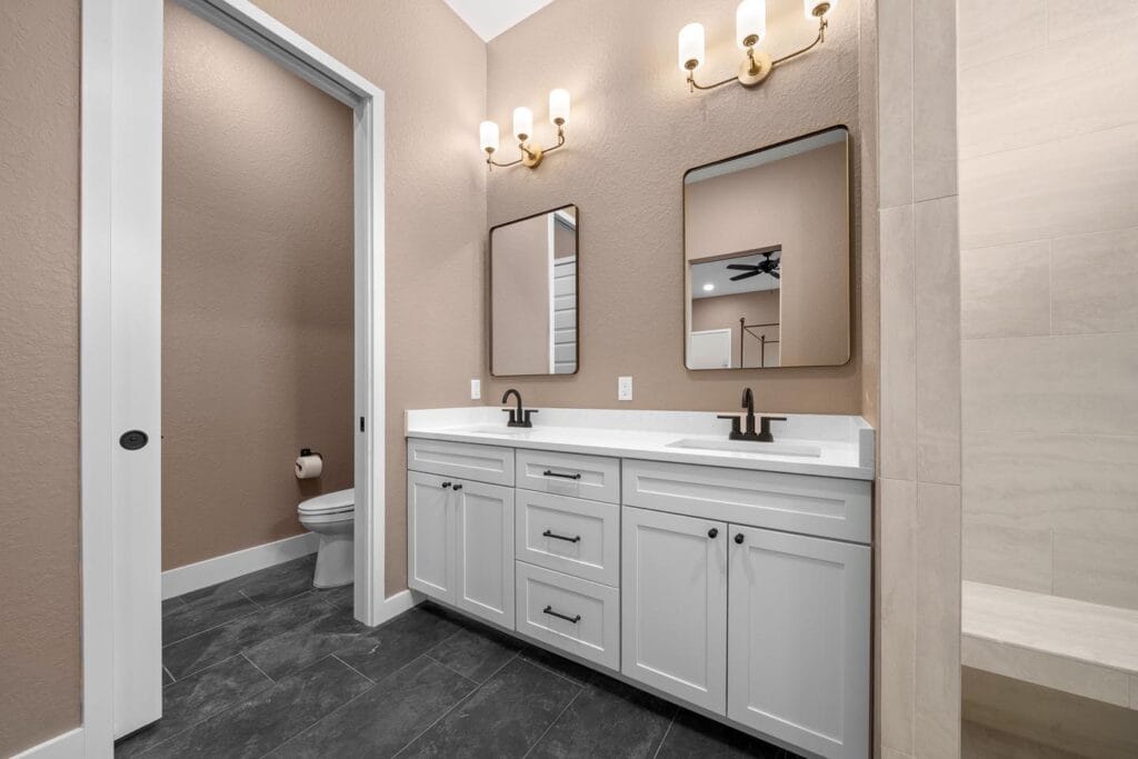 bathroom view of a custom built barndominium in Citra, FL