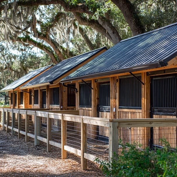 custom built horse stalls in Marion County, FL