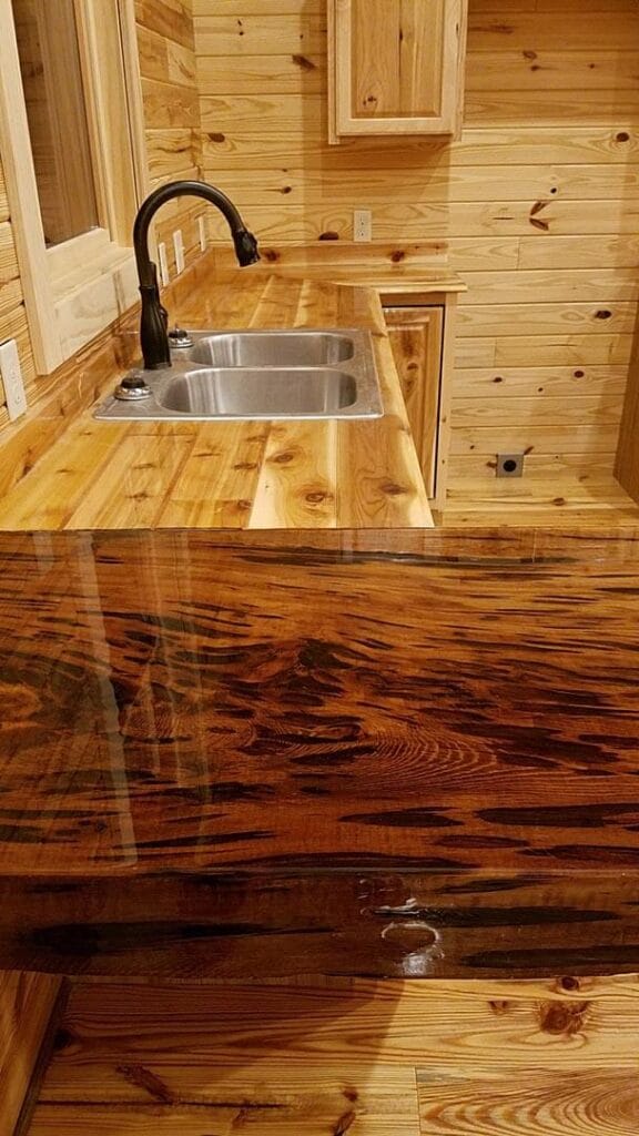 sink view of a custom built cypress barndominium in Citra, FL
