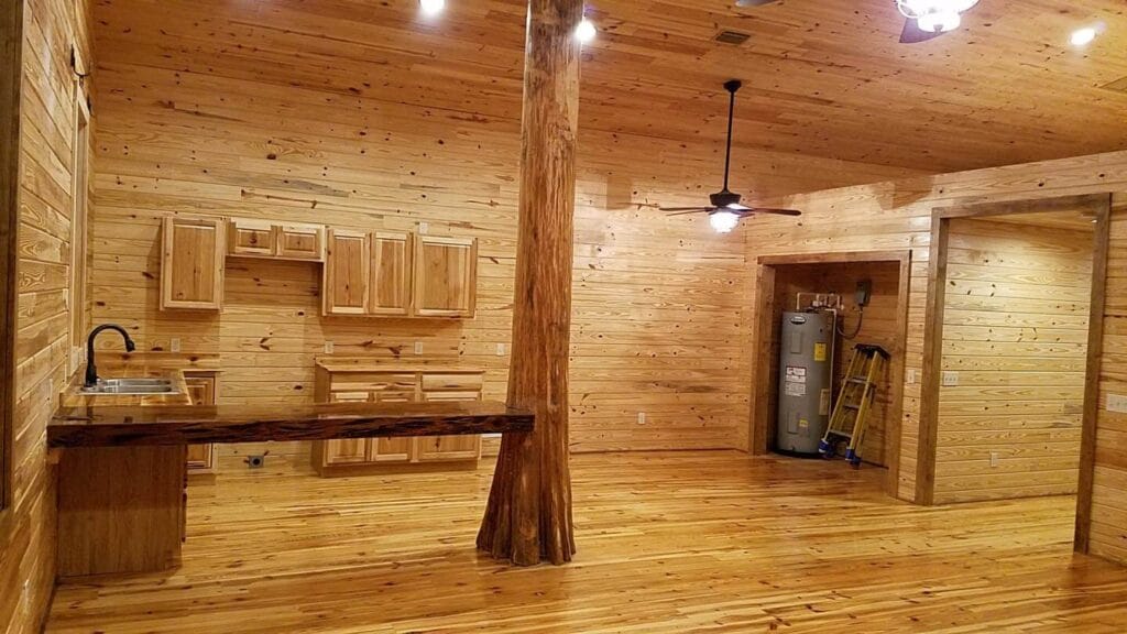 Inside view of a custom built cypress barndominium in Citra, FL