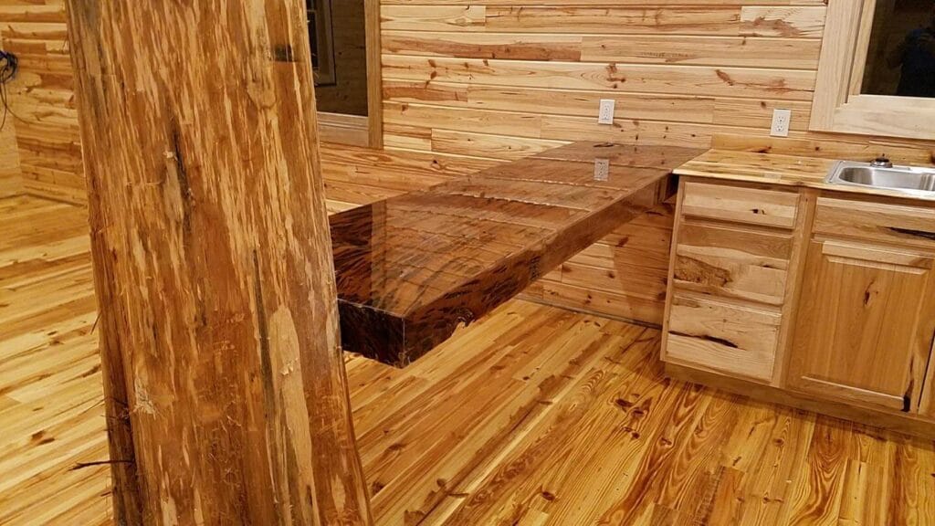 Inside view of a custom built cypress barndominium in Citra, FL