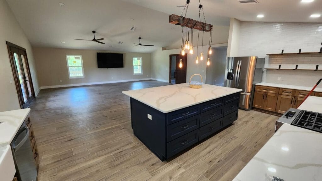 inside view of a custom built multi-level home in Crystal River, FL