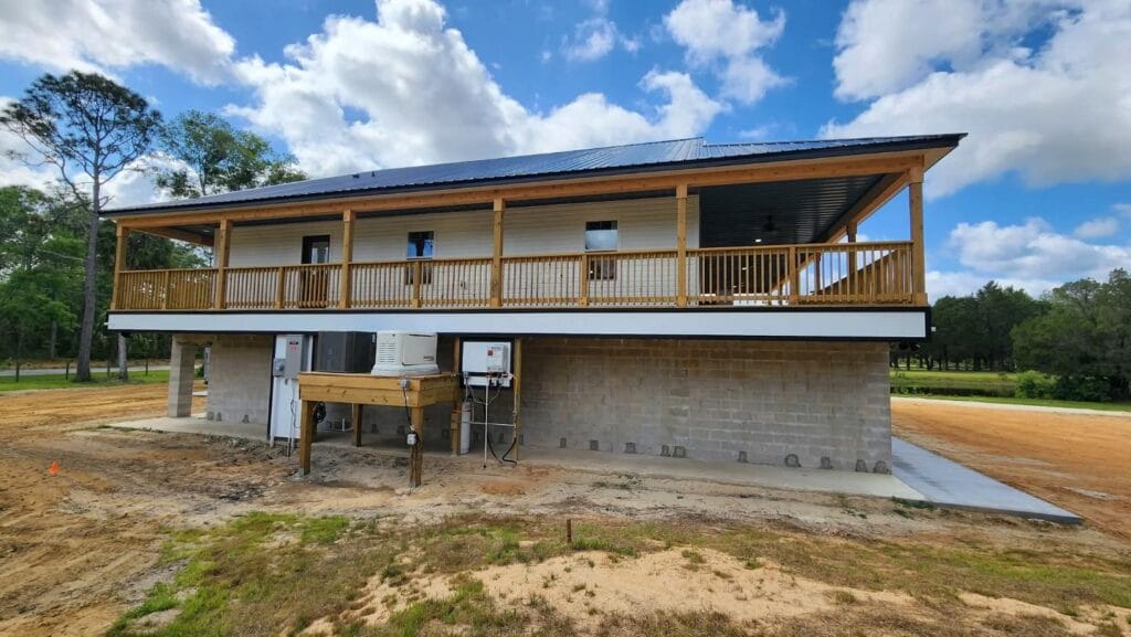 outside view of a custom built multi-level home in Crystal River, FL