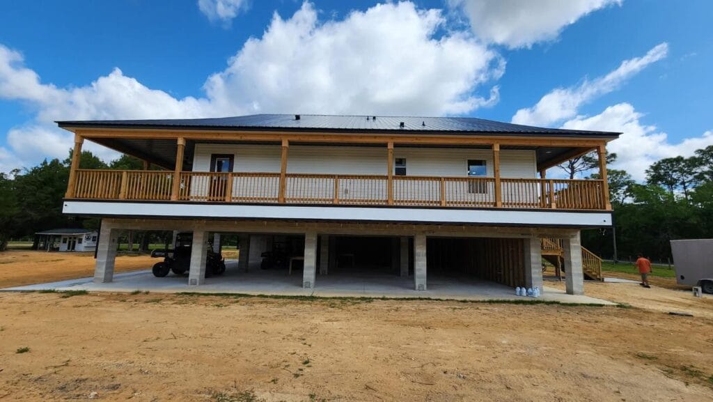 outside view of a custom built multi-level home in Crystal River, FL