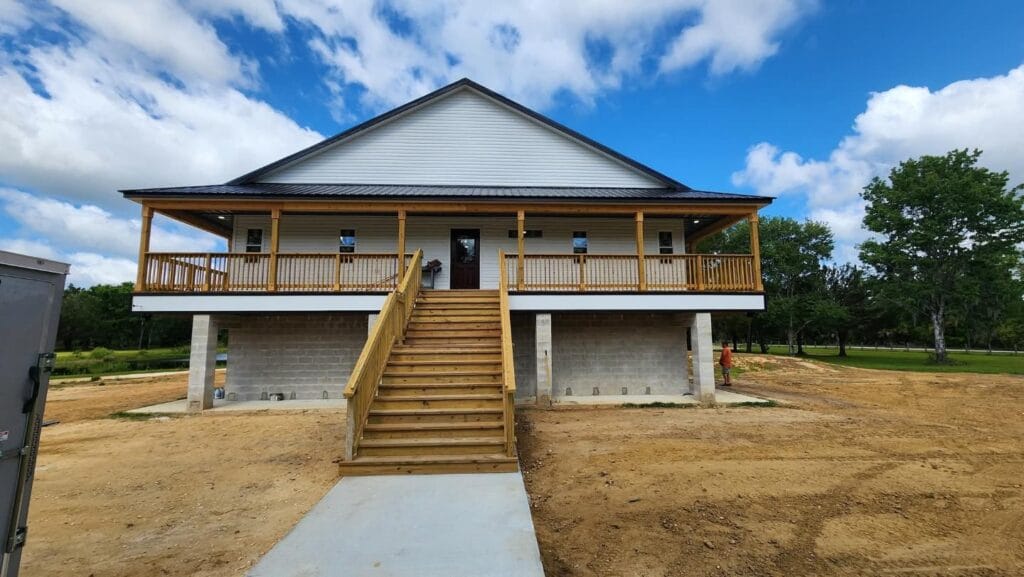 outside view of a custom built multi-level home in Crystal River, FL