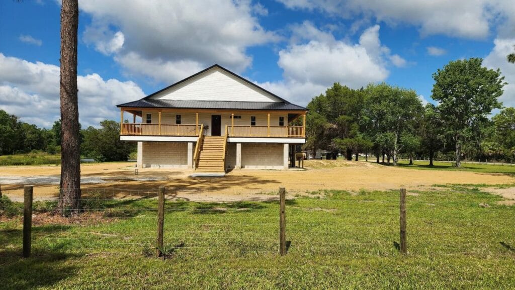 outside view of a custom built multi-level home in Crystal River, FL