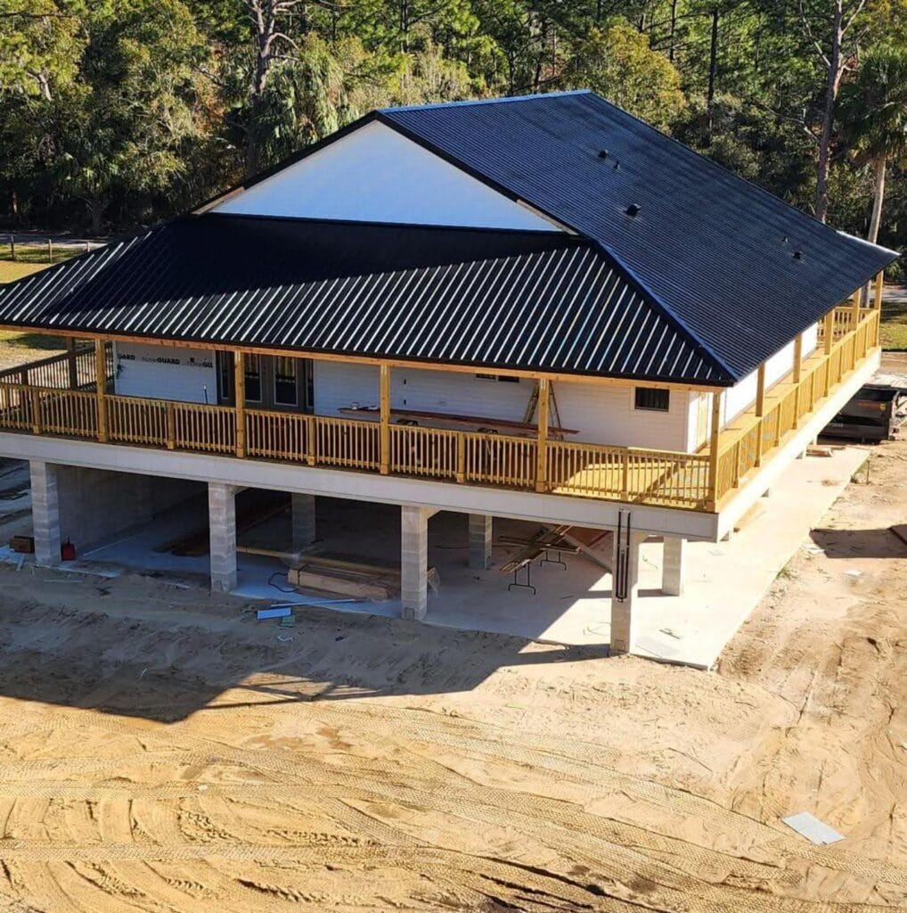 outside view of a custom built multi-level home in Crystal River, FL